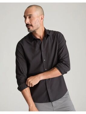 Men's UNTUCKit Black Long Sleeve Button Down Size Large